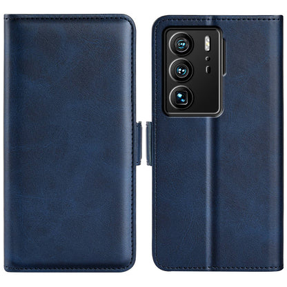 For ZTE Axon 40 Ultra 5G Wallet Stand Phone Case PU Leather Dual Magnetic Clasp Inner TPU Flip Cover