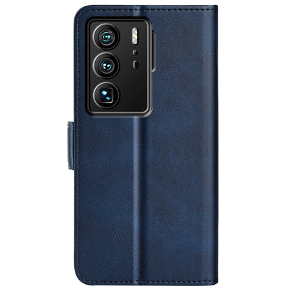 For ZTE Axon 40 Ultra 5G Wallet Stand Phone Case PU Leather Dual Magnetic Clasp Inner TPU Flip Cover