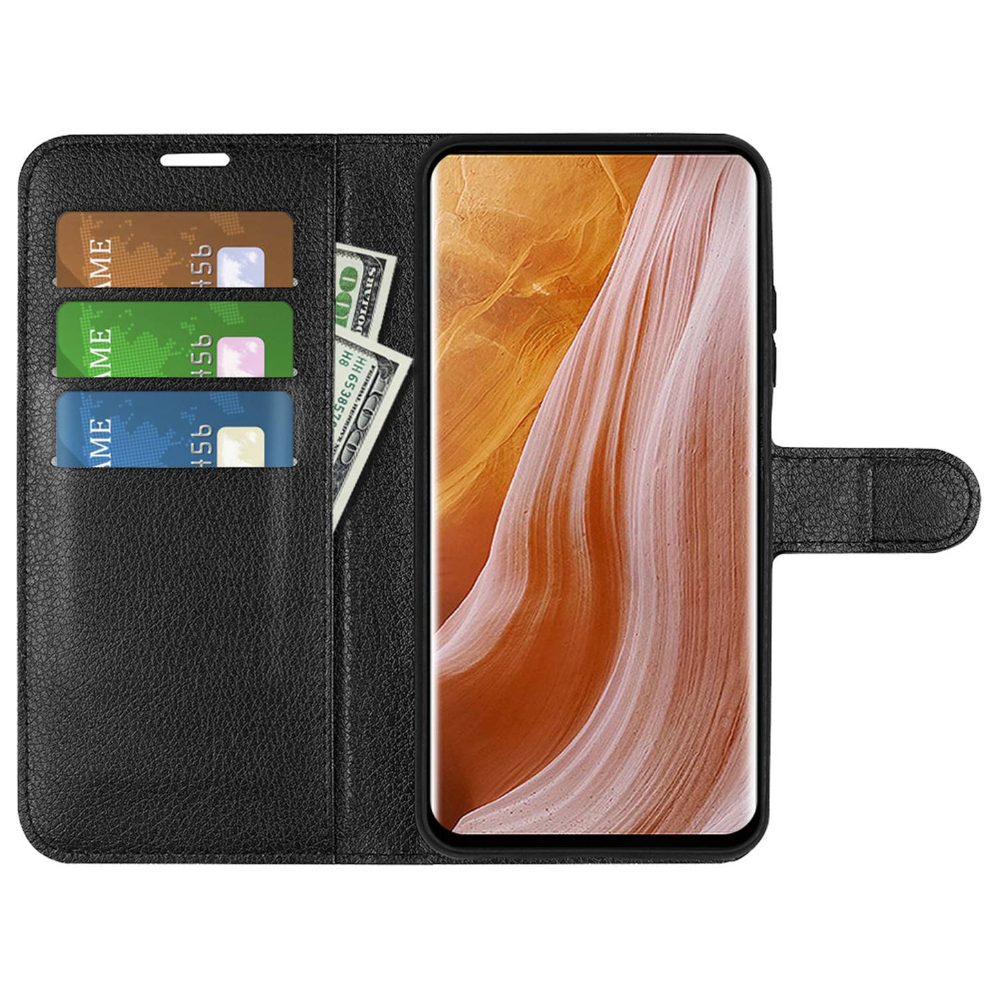 For ZTE Axon 40 Ultra 5G Anti-scratch Litchi Texture Wallet Case PU Leather Stand Shockproof TPU Inner Shell Flip Folio Cover