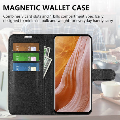 For ZTE Axon 40 Ultra 5G Anti-scratch Litchi Texture Wallet Case PU Leather Stand Shockproof TPU Inner Shell Flip Folio Cover