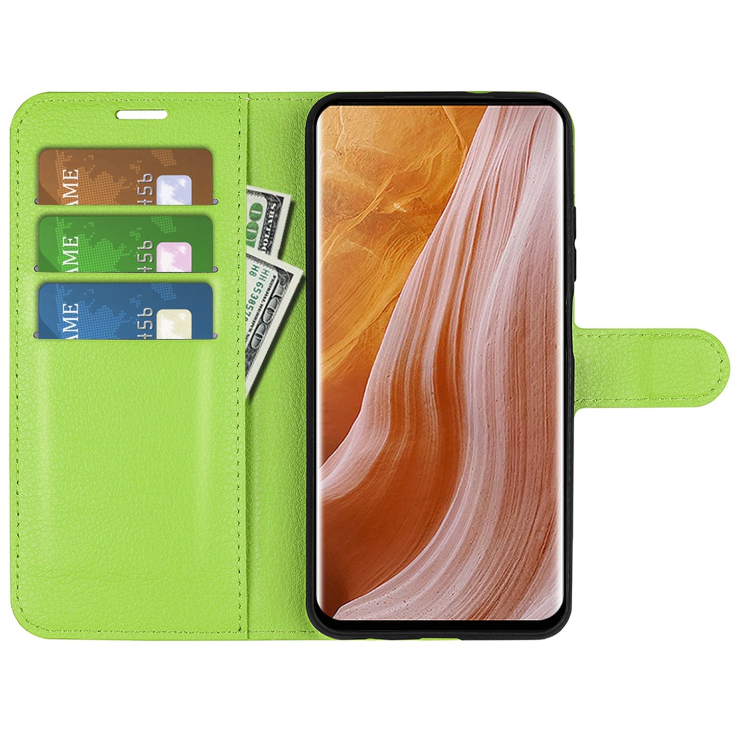 For ZTE Axon 40 Ultra 5G Anti-scratch Litchi Texture Wallet Case PU Leather Stand Shockproof TPU Inner Shell Flip Folio Cover