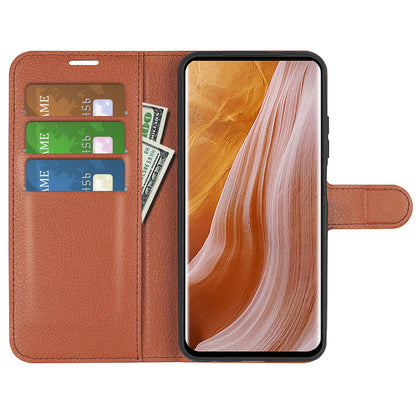 For ZTE Axon 40 Ultra 5G Anti-scratch Litchi Texture Wallet Case PU Leather Stand Shockproof TPU Inner Shell Flip Folio Cover