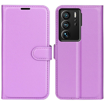 For ZTE Axon 40 Ultra 5G Anti-scratch Litchi Texture Wallet Case PU Leather Stand Shockproof TPU Inner Shell Flip Folio Cover