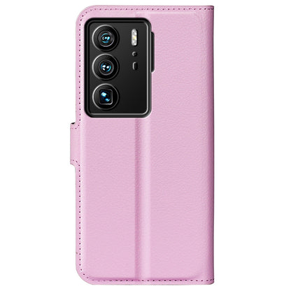 For ZTE Axon 40 Ultra 5G Anti-scratch Litchi Texture Wallet Case PU Leather Stand Shockproof TPU Inner Shell Flip Folio Cover