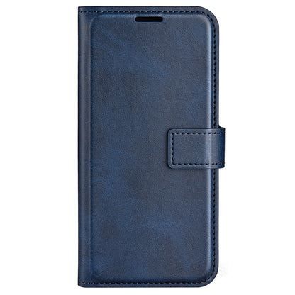 For ZTE Blade A52 Anti-drop Phone Case PU Leather Stand Wallet Feature Magnetic Cover Square Wear-resistant TPU Flip Book Cover