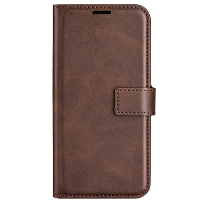 For ZTE Blade A52 Anti-drop Phone Case PU Leather Stand Wallet Feature Magnetic Cover Square Wear-resistant TPU Flip Book Cover