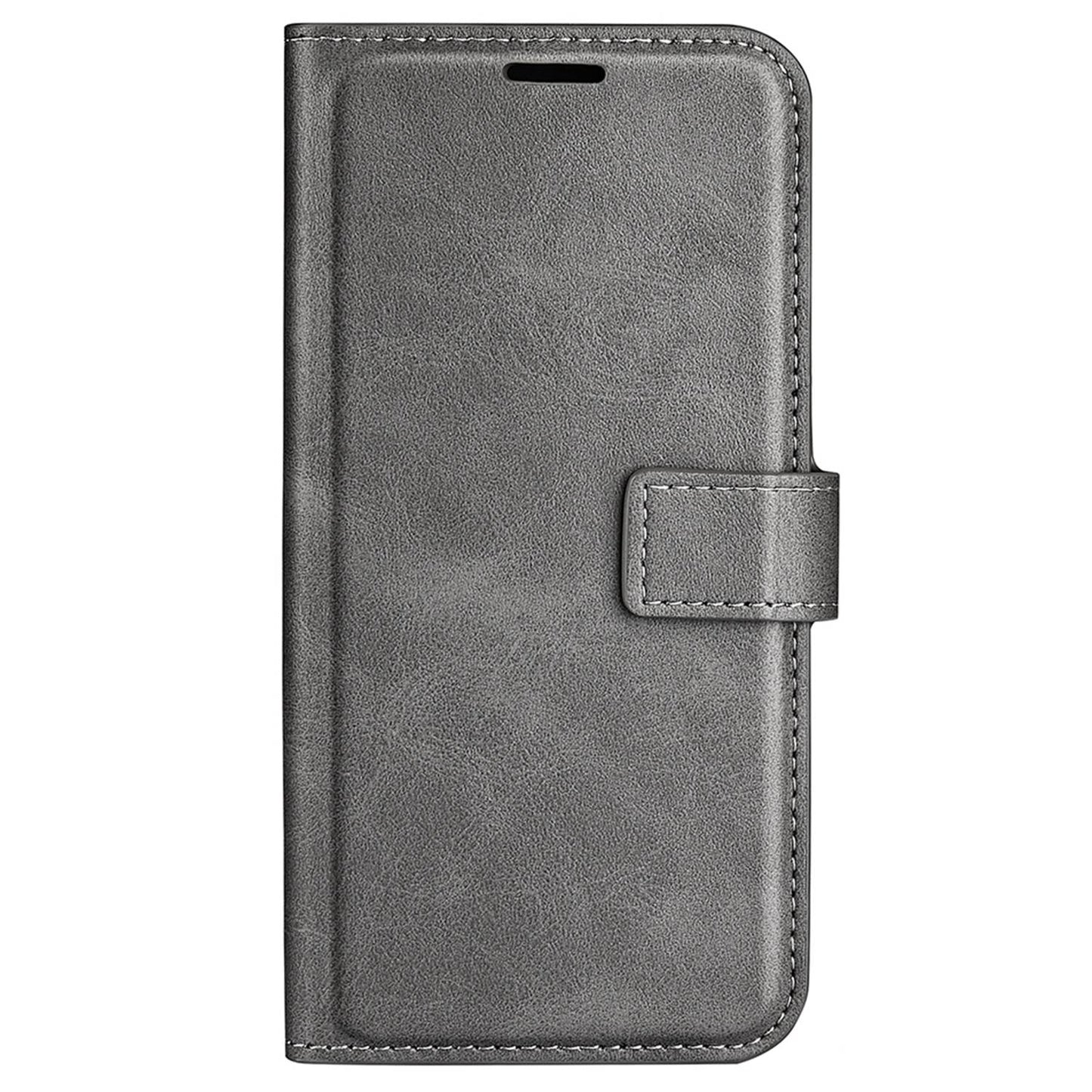 For ZTE Blade A52 Anti-drop Phone Case PU Leather Stand Wallet Feature Magnetic Cover Square Wear-resistant TPU Flip Book Cover