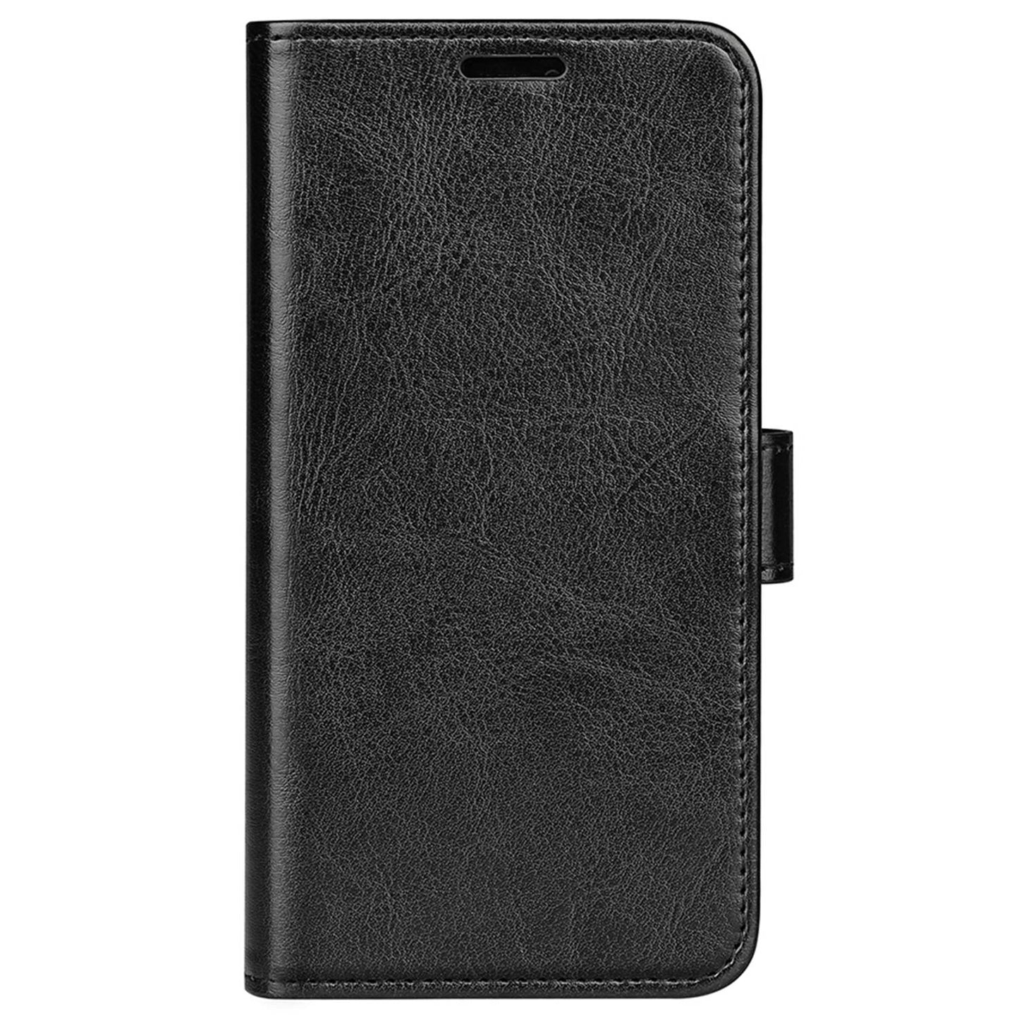 For ZTE Blade A52 Shockproof Crazy Horse Texture Phone Cover TPU+PU Leather Stand Wallet Wear-resistant Folio Flip Phone Case