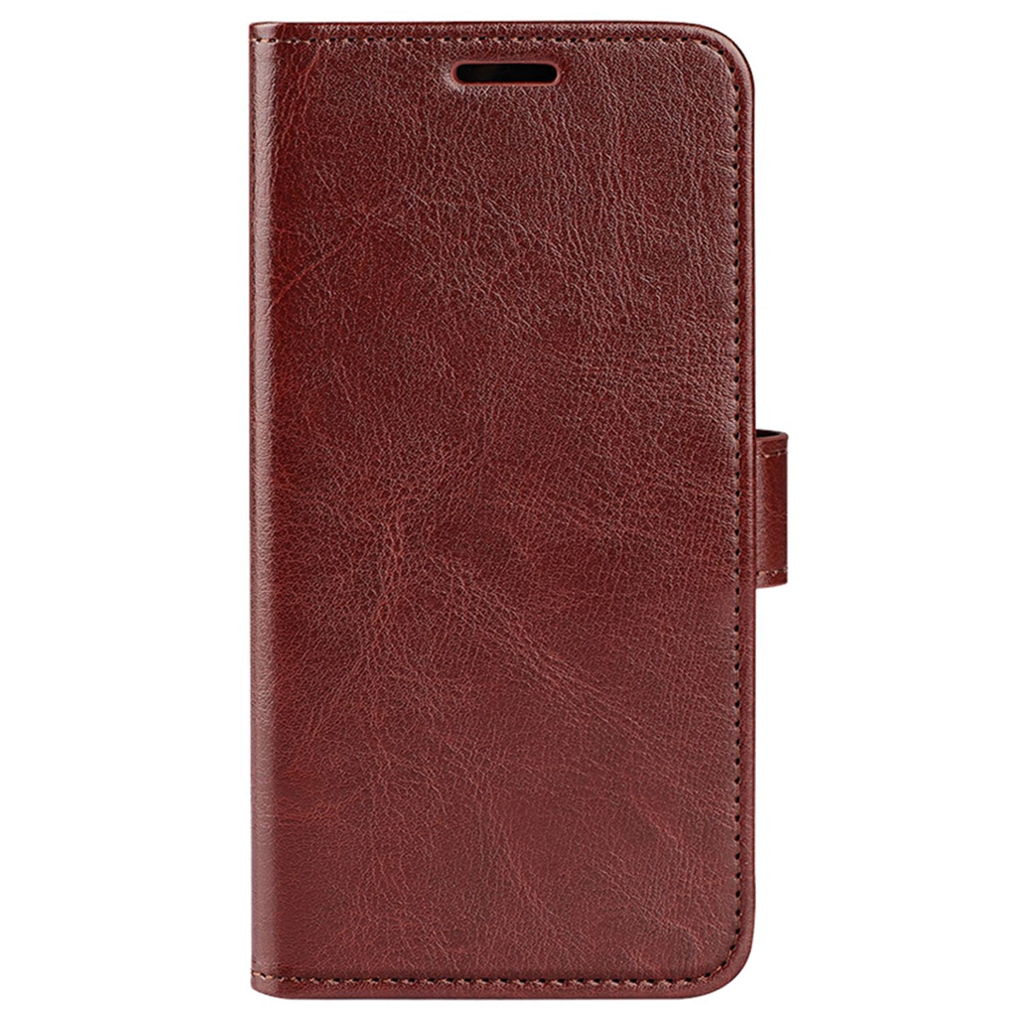 For ZTE Blade A52 Shockproof Crazy Horse Texture Phone Cover TPU+PU Leather Stand Wallet Wear-resistant Folio Flip Phone Case