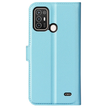 For ZTE Blade A52 Anti-scratch Litchi Texture Wallet Case PU Leather Stand TPU Inner Shell Drop-proof Flip Folio Cover