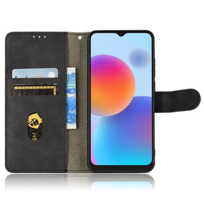 For ZTE Blade A52 Anti-scratch Skin-touch Feeling Cell Phone Case Magnetic Clasp PU Leather Wallet Stand Protector with Strap