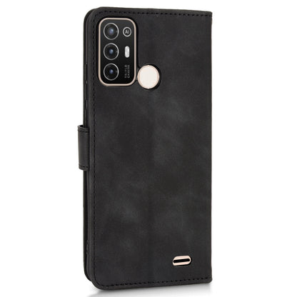 For ZTE Blade A52 Anti-scratch Skin-touch Feeling Cell Phone Case Magnetic Clasp PU Leather Wallet Stand Protector with Strap