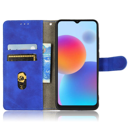 For ZTE Blade A52 Anti-scratch Skin-touch Feeling Cell Phone Case Magnetic Clasp PU Leather Wallet Stand Protector with Strap