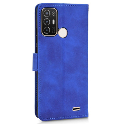 For ZTE Blade A52 Anti-scratch Skin-touch Feeling Cell Phone Case Magnetic Clasp PU Leather Wallet Stand Protector with Strap