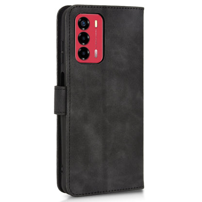 For ZTE Blade A72 4G/V40 Vita Skin-touch Feeling Drop Proof Cell Phone Case Magnetic Clasp PU Leather Wallet Stand Protector with Strap