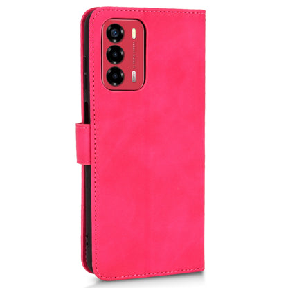 For ZTE Blade A72 4G/V40 Vita Skin-touch Feeling Drop Proof Cell Phone Case Magnetic Clasp PU Leather Wallet Stand Protector with Strap