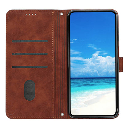 For Motorola Moto G Stylus 5G (2022) Heart Shape Imprinted Wallet Flip Cover Skin-touch Feeling PU Leather Stand Magnetic Protective Case with Strap