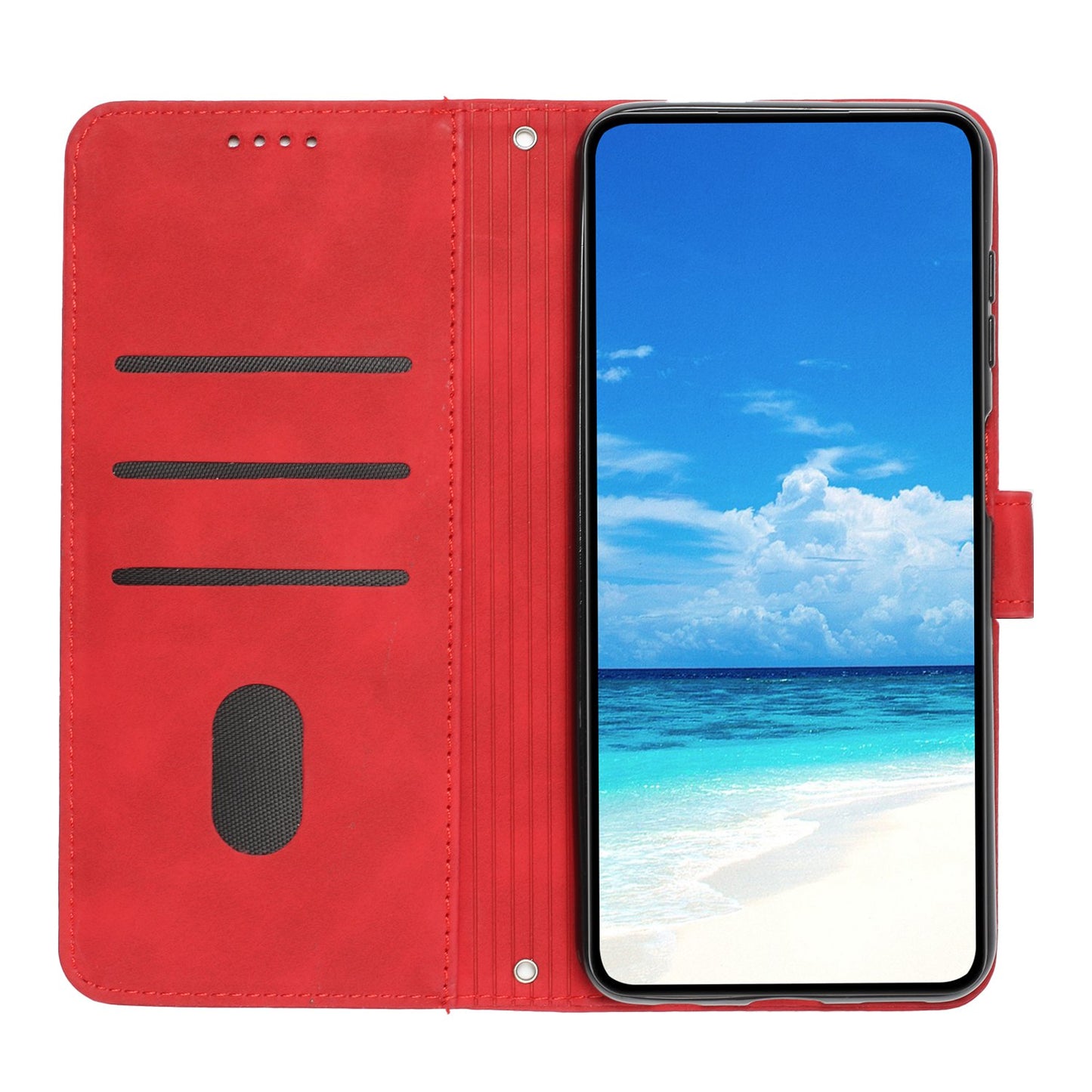 For Motorola Moto G Stylus 5G (2022) Heart Shape Imprinted Wallet Flip Cover Skin-touch Feeling PU Leather Stand Magnetic Protective Case with Strap