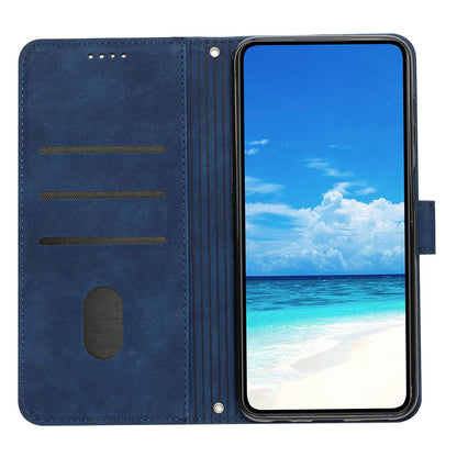 For Motorola Moto G Stylus 5G (2022) Heart Shape Imprinted Wallet Flip Cover Skin-touch Feeling PU Leather Stand Magnetic Protective Case with Strap