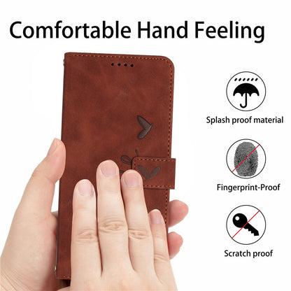 For Motorola Moto G Power (2022) Anti-drop Heart Shape Imprinted Phone Case PU Leather Skin-touch Feeling Wallet Style Shell with Stand