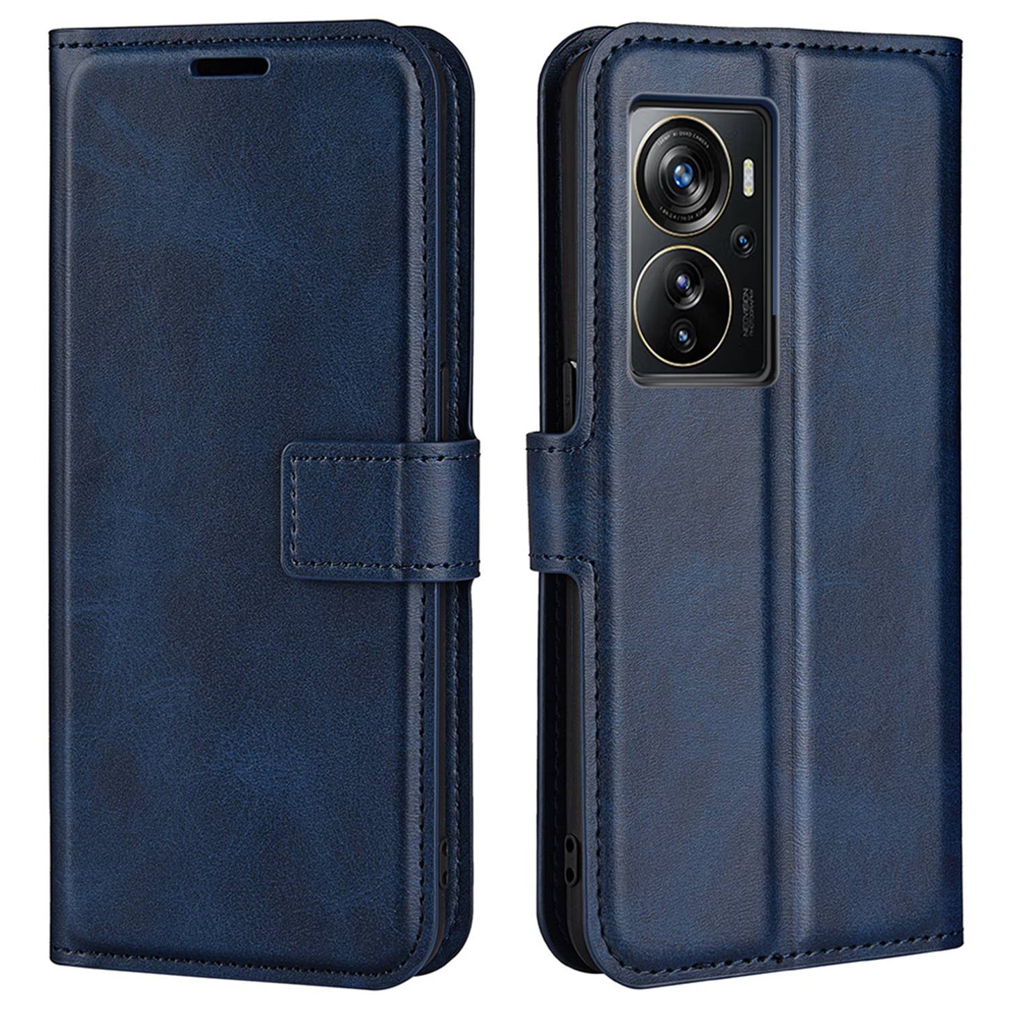 Protective Case for ZTE Axon 40 Pro 5G Textured PU Leather Wallet Phone Case Anti-Drop Magnetic Closure Folio Flip Cover with Stand