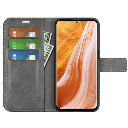 Protective Case for ZTE Axon 40 Pro 5G Textured PU Leather Wallet Phone Case Anti-Drop Magnetic Closure Folio Flip Cover with Stand