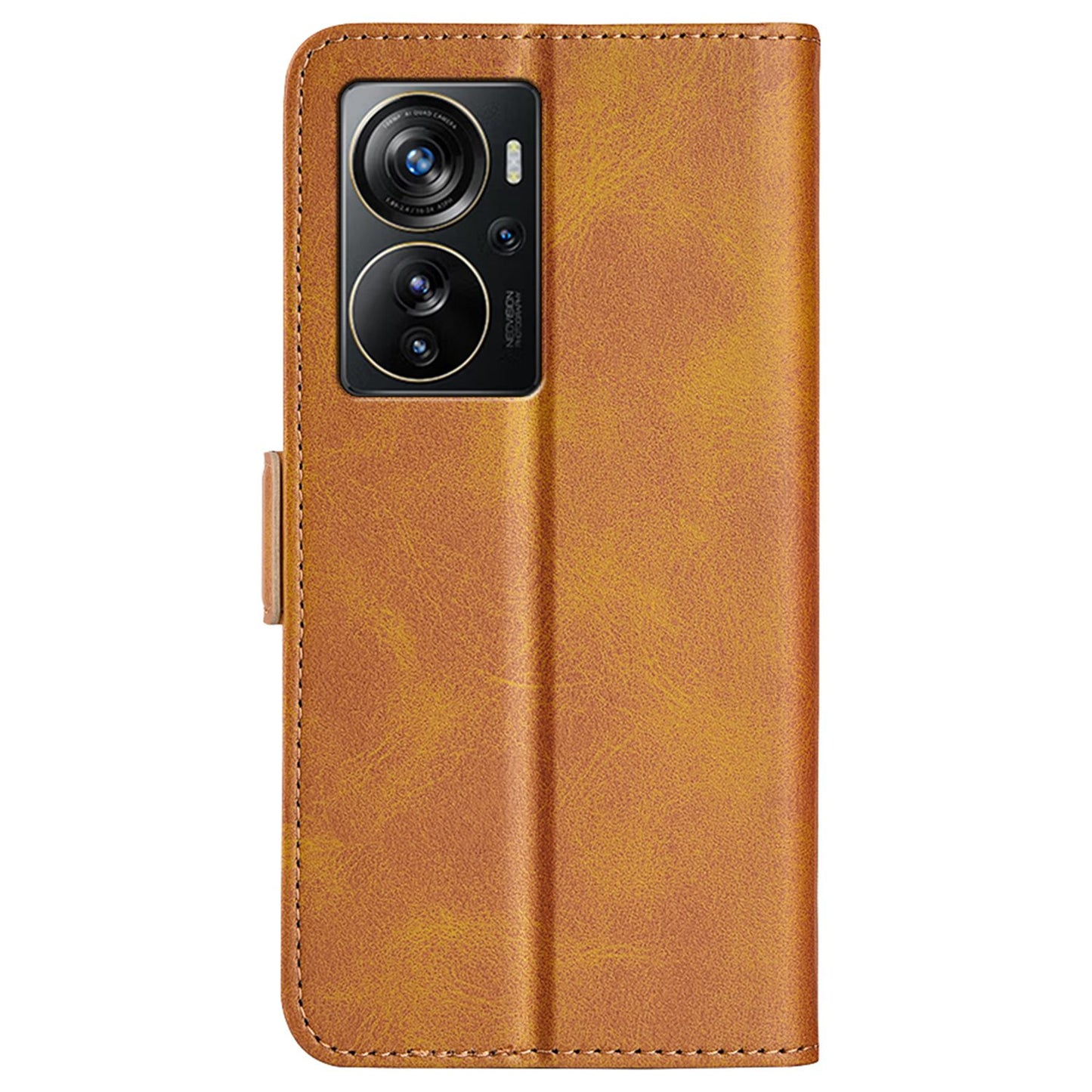 Anti-Drop Phone Case for ZTE Axon 40 Pro 5G Wallet Phone Case Double Textured PU Leather Magnetic Clasp Flip Cover with Stand