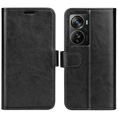 Crazy Horse Texture Leather Phone Case for ZTE Axon 40 Pro 5G Shockproof Folio Flip Cover Anti-fall Stand Case with Wallet