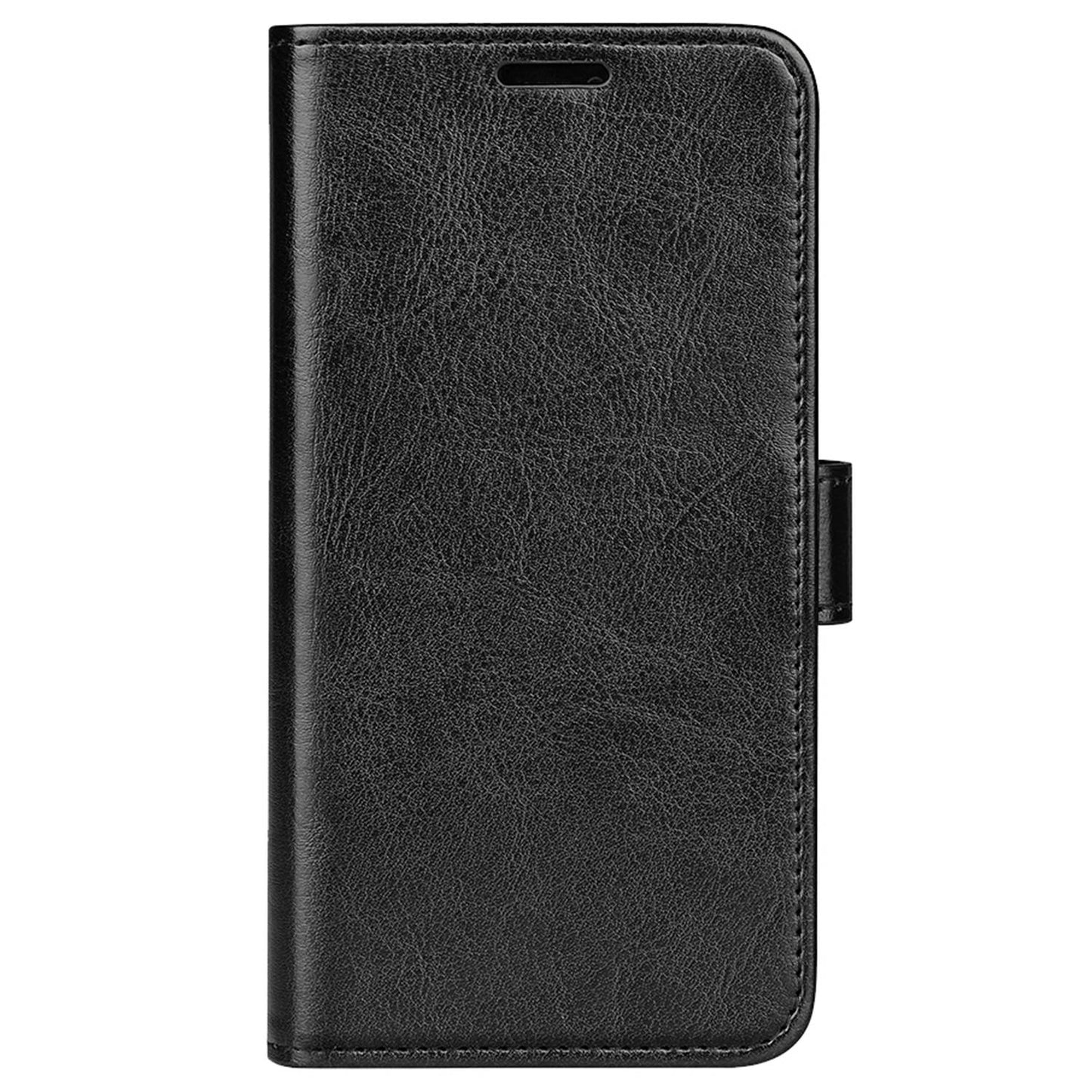 Crazy Horse Texture Leather Phone Case for ZTE Axon 40 Pro 5G Shockproof Folio Flip Cover Anti-fall Stand Case with Wallet