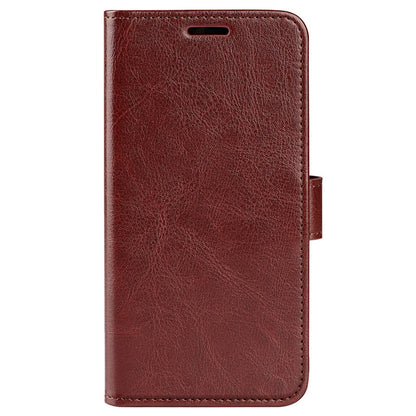 Crazy Horse Texture Leather Phone Case for ZTE Axon 40 Pro 5G Shockproof Folio Flip Cover Anti-fall Stand Case with Wallet