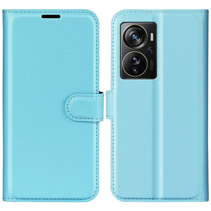 Wallet Phone Case for ZTE Axon 40 Pro 5G, Litchi Texture Stand Case Anti-scratch PU Leather Protective Cover