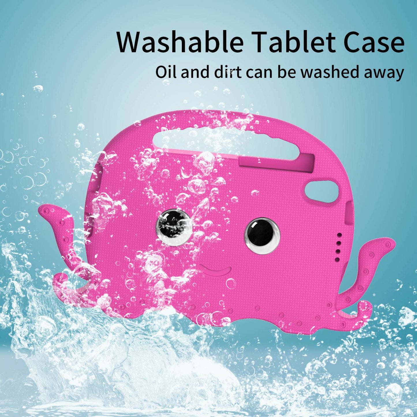 EVA Tablet Case for Lenovo Tab M8 Cute Cartoon Octopus Anti-drop Cover Protective Case with Handle and Shoulder Strap