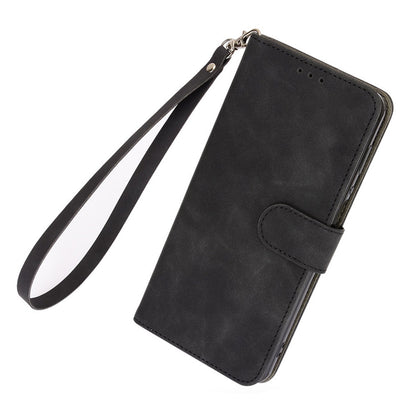 For ZTE Axon 40 Ultra 5G Wallet Phone Case Skin-touch Feeling PU Leather Stand Shockproof Wrist Strap Flip Cover