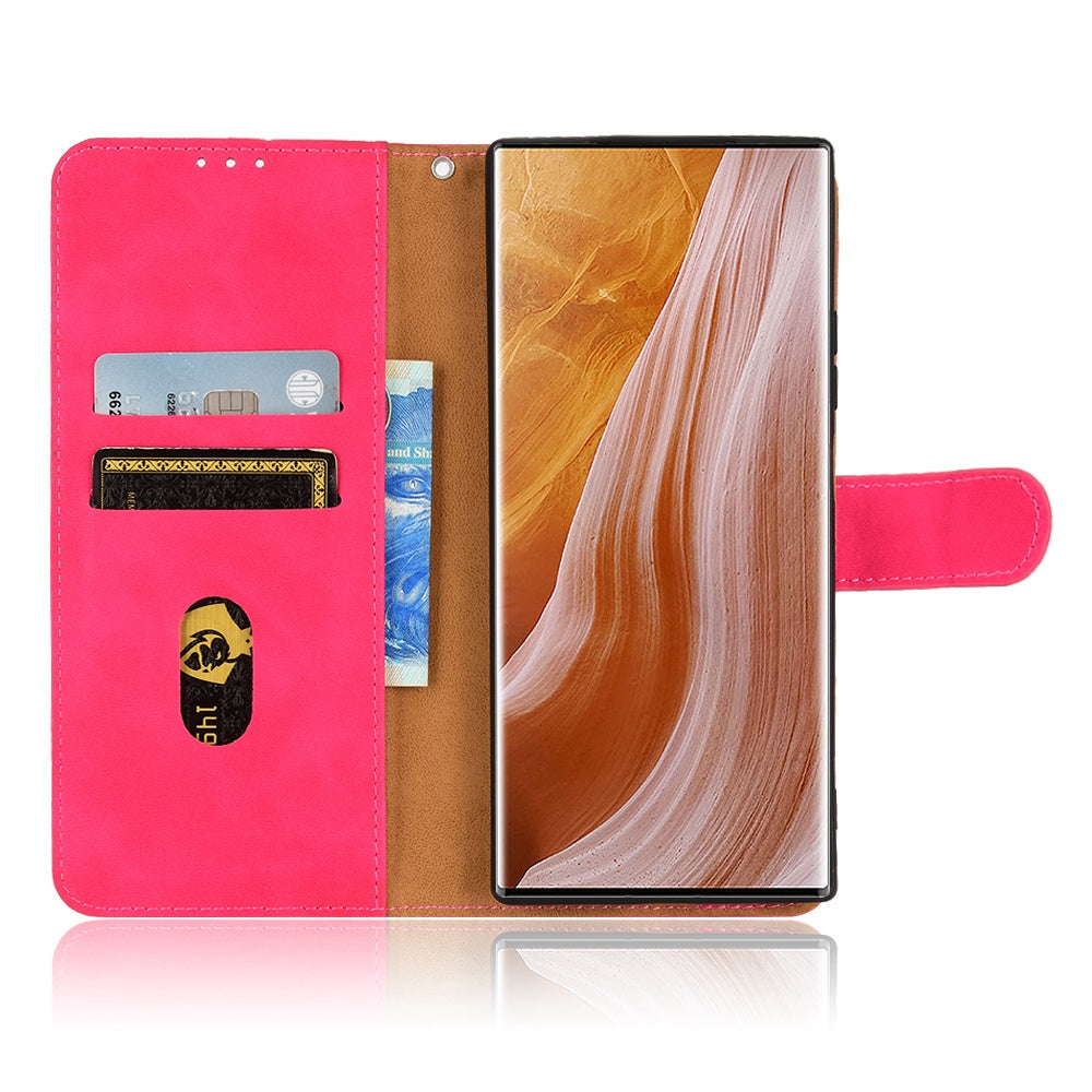 For ZTE Axon 40 Ultra 5G Wallet Phone Case Skin-touch Feeling PU Leather Stand Shockproof Wrist Strap Flip Cover