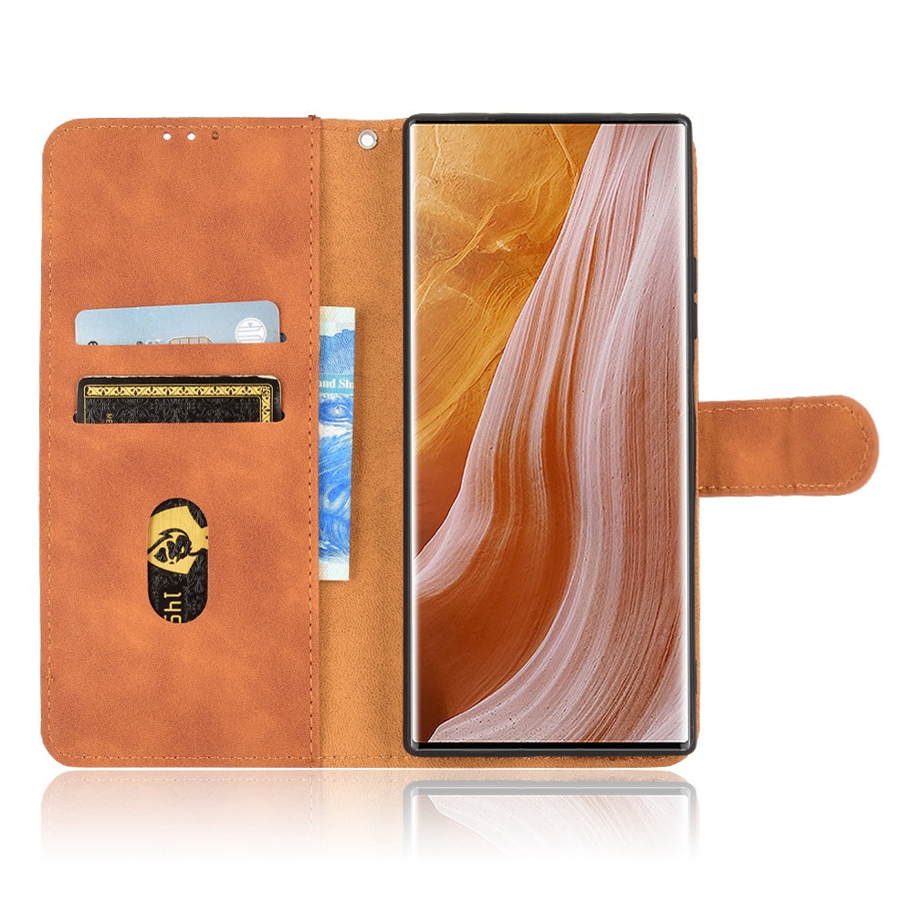 For ZTE Axon 40 Ultra 5G Wallet Phone Case Skin-touch Feeling PU Leather Stand Shockproof Wrist Strap Flip Cover