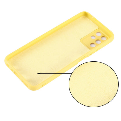 For ZTE Blade V30 Vita Silky Touch Liquid Silicone Case Soft Microfiber Lining Anti-Shock Cover with Strap