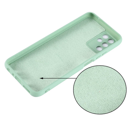 For ZTE Blade V30 Vita Silky Touch Liquid Silicone Case Soft Microfiber Lining Anti-Shock Cover with Strap