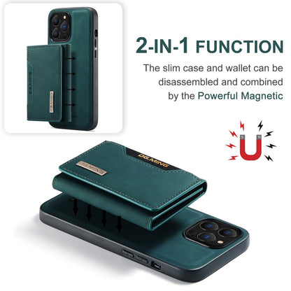 DG.MING M2 Series for iPhone 14 Pro Max 6.7 inch Magnetic Absorption Wear-resistant Protective Phone Case with Detachable Wallet / Kickstand