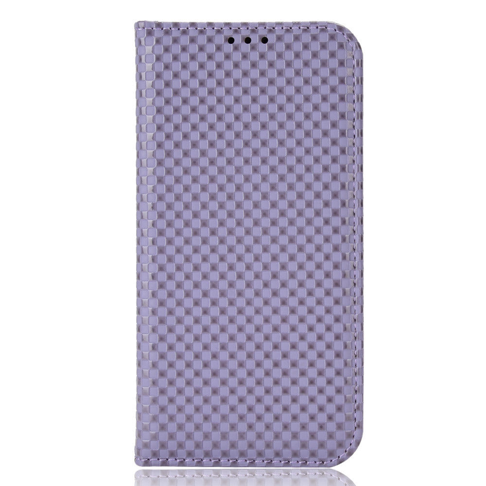 For Alcatel 1B (2022) / TCL 303 Grid Texture Folio Flip PU Leather Stand Case Magnetic Auto-absorbed Cell Phone Wallet Cover