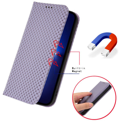 For Alcatel 1B (2022) / TCL 303 Grid Texture Folio Flip PU Leather Stand Case Magnetic Auto-absorbed Cell Phone Wallet Cover