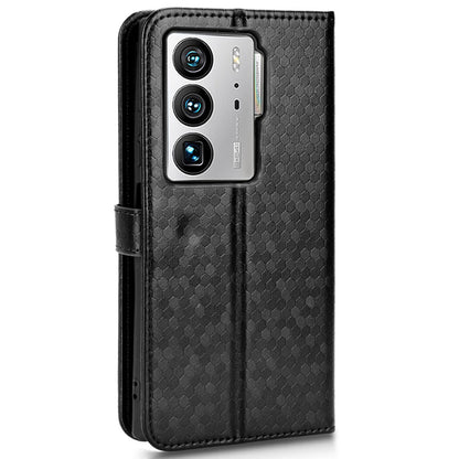 Anti-fingerprint Phone Case for ZTE Axon 40 Ultra 5G Dot Pattern Imprinted PU Leather Phone Case Wallet Stand Folio Flip Cover with Strap