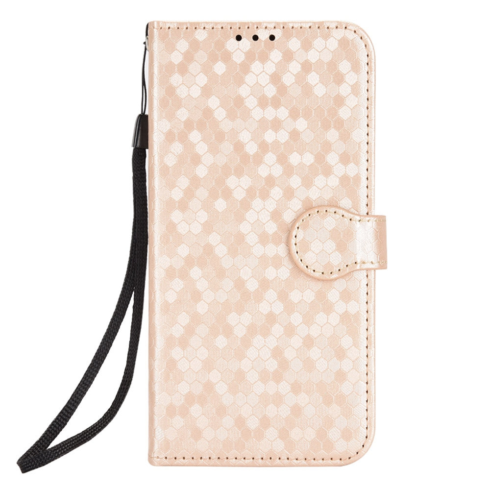 Anti-fingerprint Phone Case for ZTE Axon 40 Ultra 5G Dot Pattern Imprinted PU Leather Phone Case Wallet Stand Folio Flip Cover with Strap