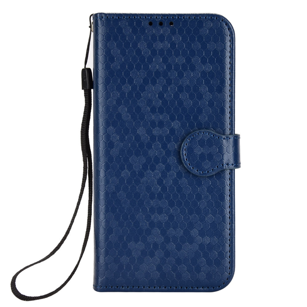 Anti-fingerprint Phone Case for ZTE Axon 40 Ultra 5G Dot Pattern Imprinted PU Leather Phone Case Wallet Stand Folio Flip Cover with Strap