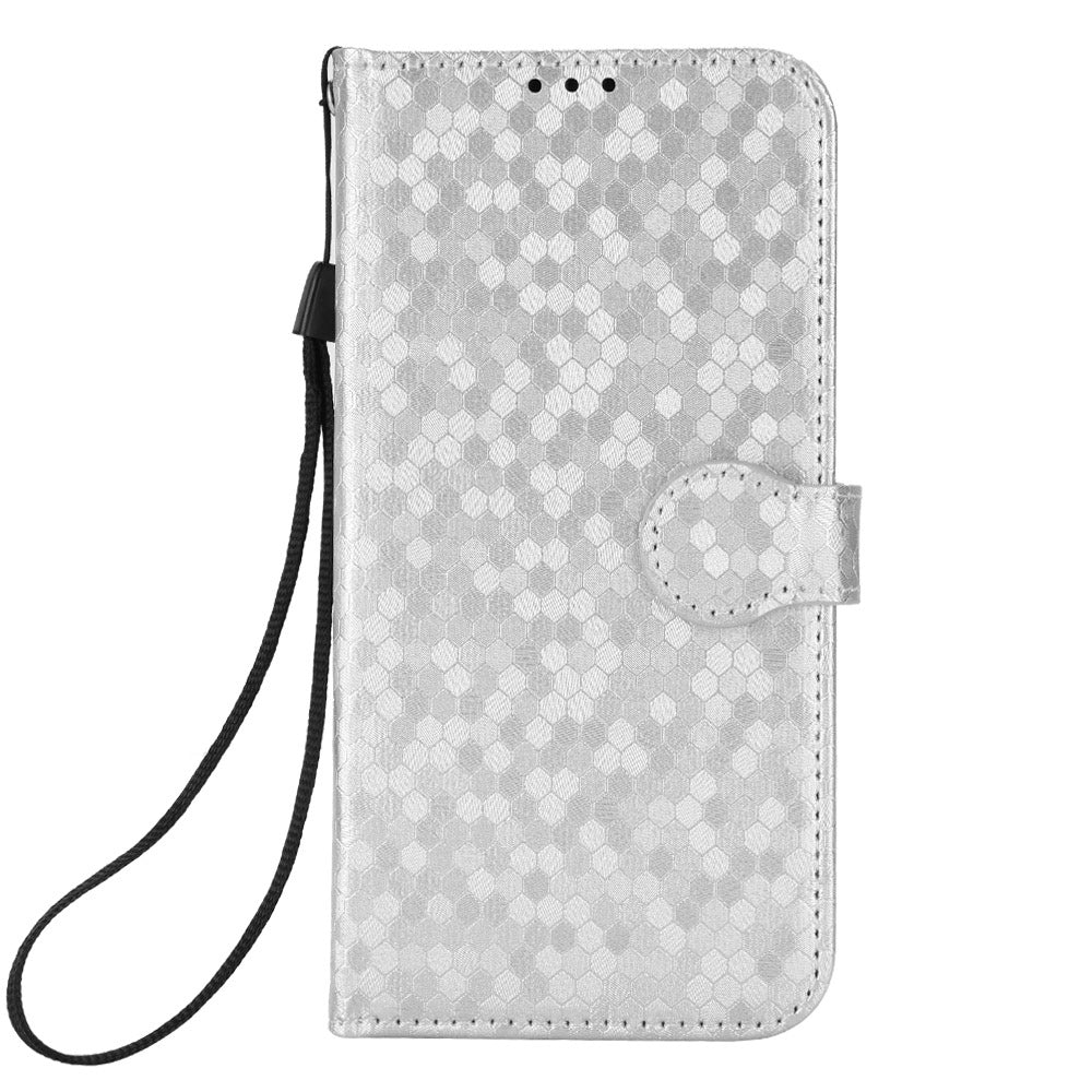 Anti-fingerprint Phone Case for ZTE Axon 40 Ultra 5G Dot Pattern Imprinted PU Leather Phone Case Wallet Stand Folio Flip Cover with Strap