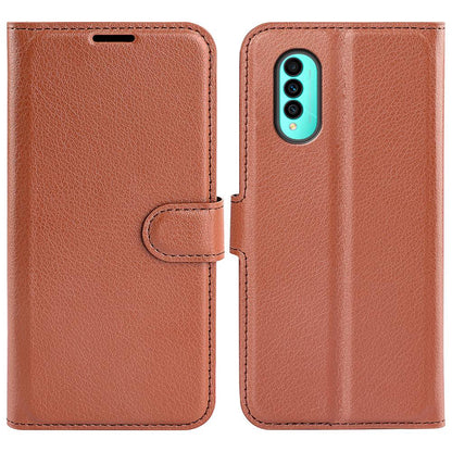 For Wiko T50 4G Litchi Texture Magnetic Clasp PU Leather Stand Phone Case Anti-scratch Wallet Protective Cover