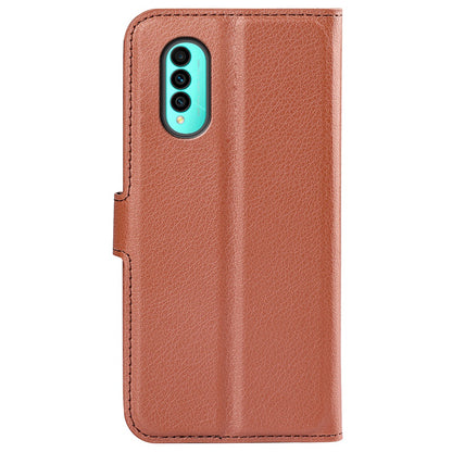 For Wiko T50 4G Litchi Texture Magnetic Clasp PU Leather Stand Phone Case Anti-scratch Wallet Protective Cover