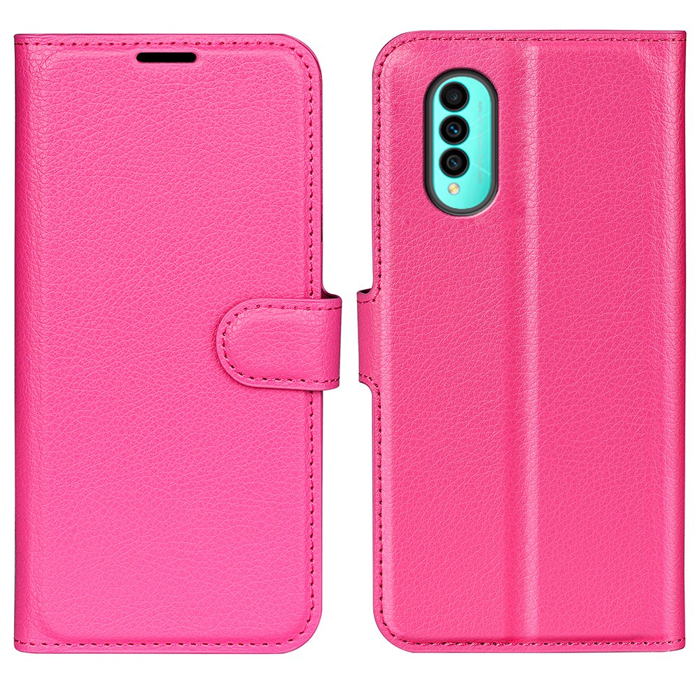 For Wiko T50 4G Litchi Texture Magnetic Clasp PU Leather Stand Phone Case Anti-scratch Wallet Protective Cover