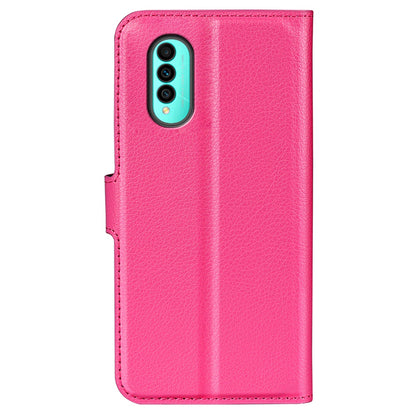 For Wiko T50 4G Litchi Texture Magnetic Clasp PU Leather Stand Phone Case Anti-scratch Wallet Protective Cover