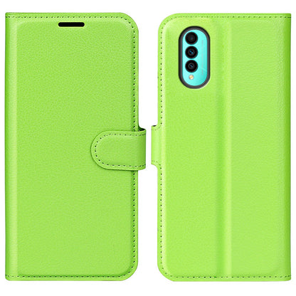 For Wiko T50 4G Litchi Texture Magnetic Clasp PU Leather Stand Phone Case Anti-scratch Wallet Protective Cover