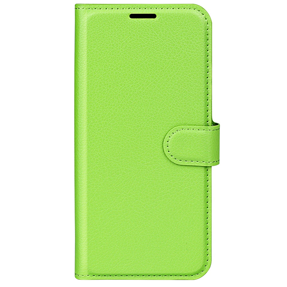 For Wiko T50 4G Litchi Texture Magnetic Clasp PU Leather Stand Phone Case Anti-scratch Wallet Protective Cover